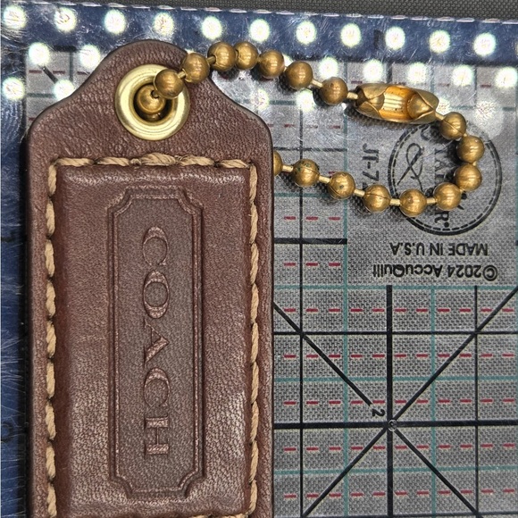 Coach Accessories - Coach Brown Leather Hangtag